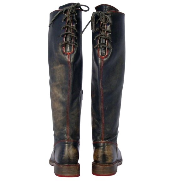 BED STU Manchester $395 Distressed Leather Riding Boots 7.5 - Made in MEXICO - Picture 4 of 10